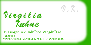 virgilia kuhne business card